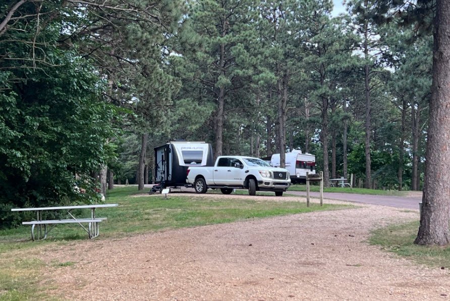 Union Grove State Park campground, Iowa, USA